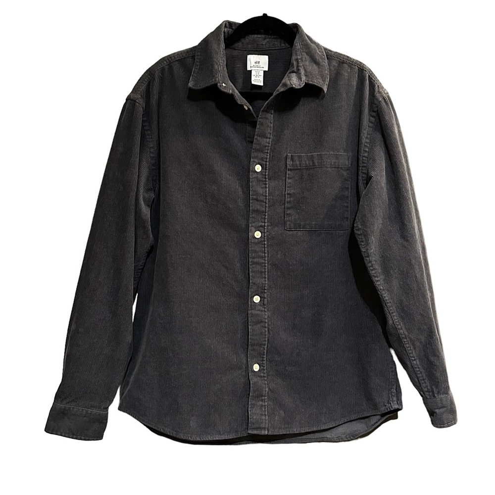 H&M Grey Corduroy Shacket Men’s Size M